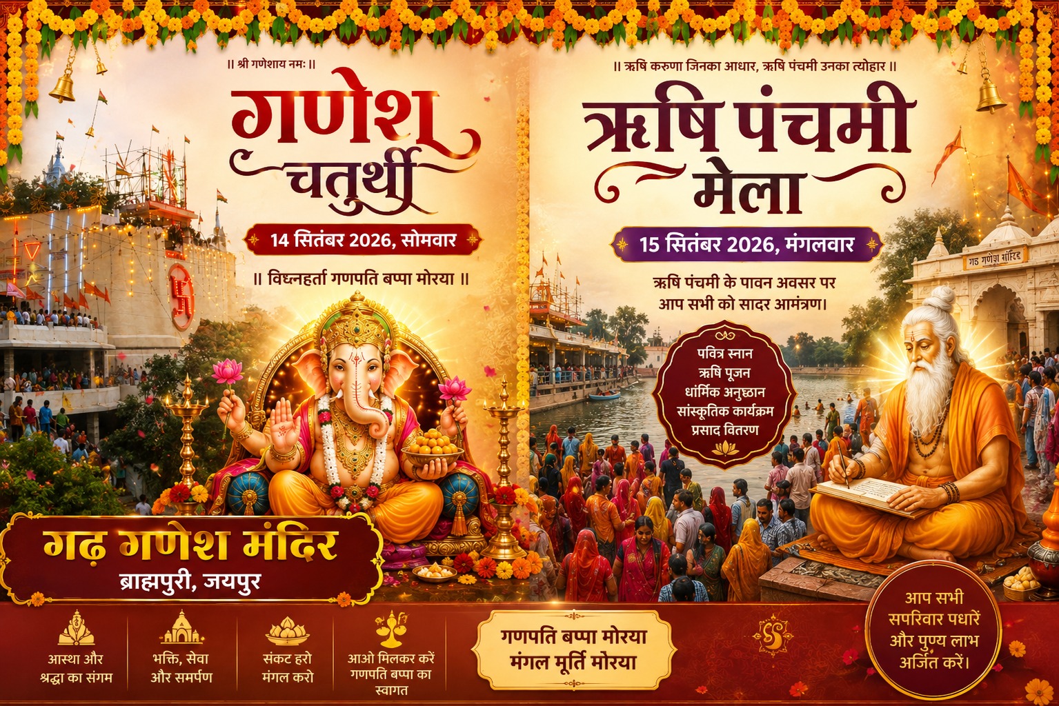 गढ़ गणेश मंदिर का तीन दिवसीय गणपति जन्मोत्सव कार्यक्रम!
